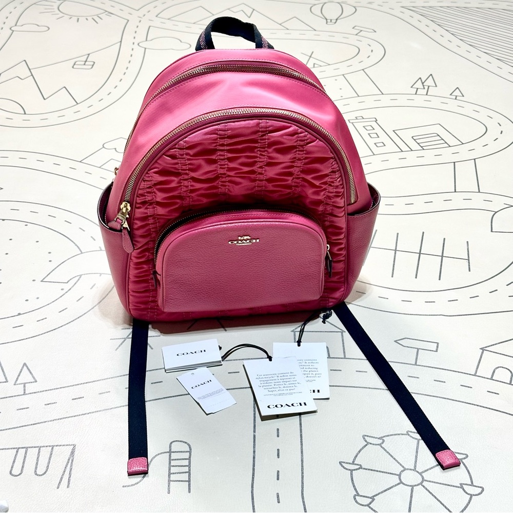 Coach Court Backpack With Ruching - Picture 4 of 7